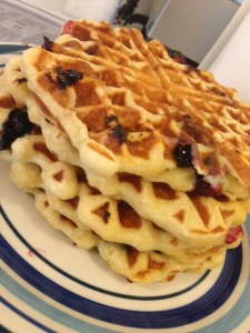 Homemade Blueberry Waffles